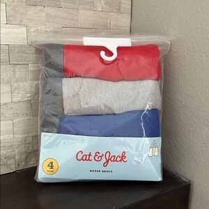 NIB Cat & Jack boxer briefs 12/14 4 pack